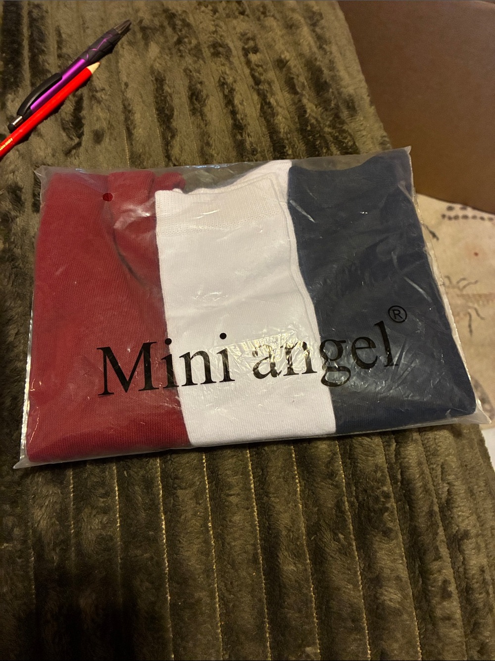 Angel Kids Packaged Tee - Red, White & Navy